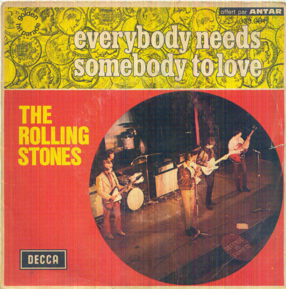 Album cover art for "Everybody Needs Somebody to Love" by The Rolling Stones