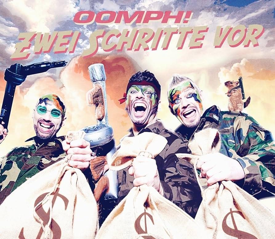 Album cover art for "Zwei Schritte vor" by OOMPH!