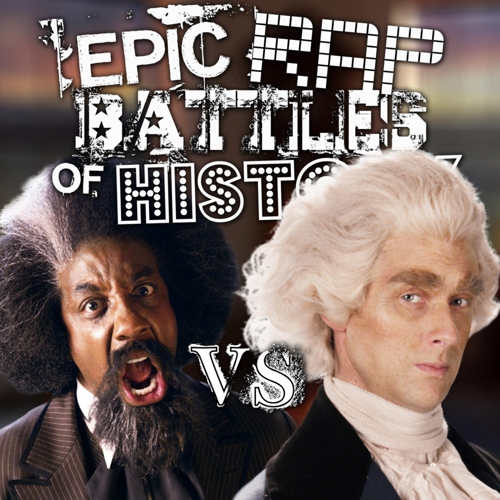 Album cover art for "Frederick Douglass vs Thomas Jefferson" by Epic Rap Battles of History & Nice Peter & J. B. Smoove
