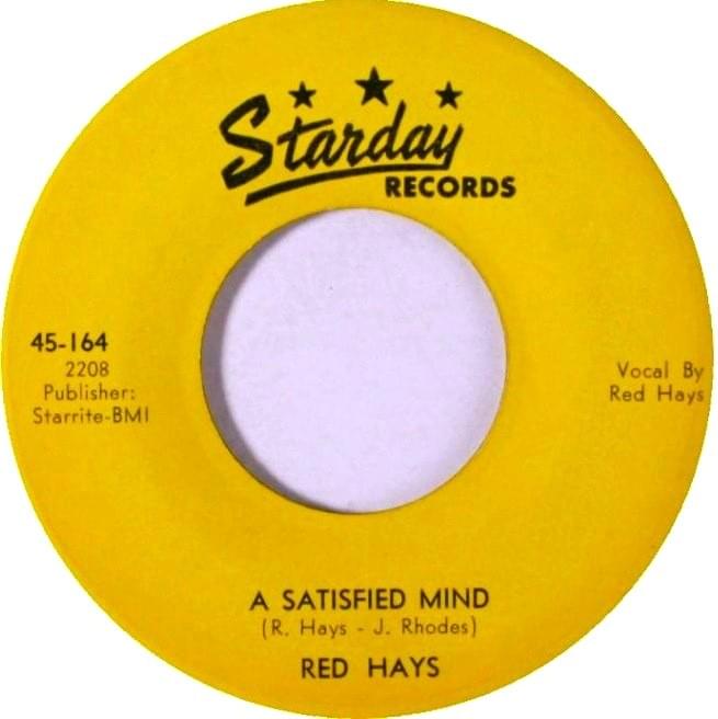 Album cover art for "A Satisfied Mind" by Red Hayes