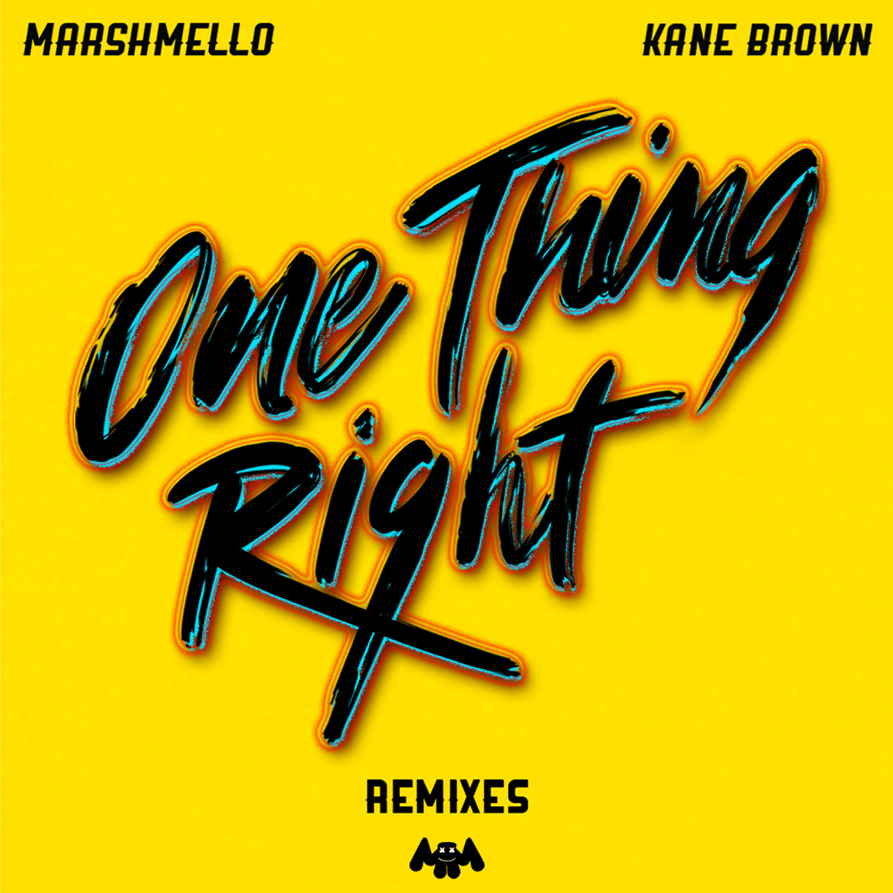 Album cover art for "One Thing Right (Firebeatz Remix)" by Marshmello