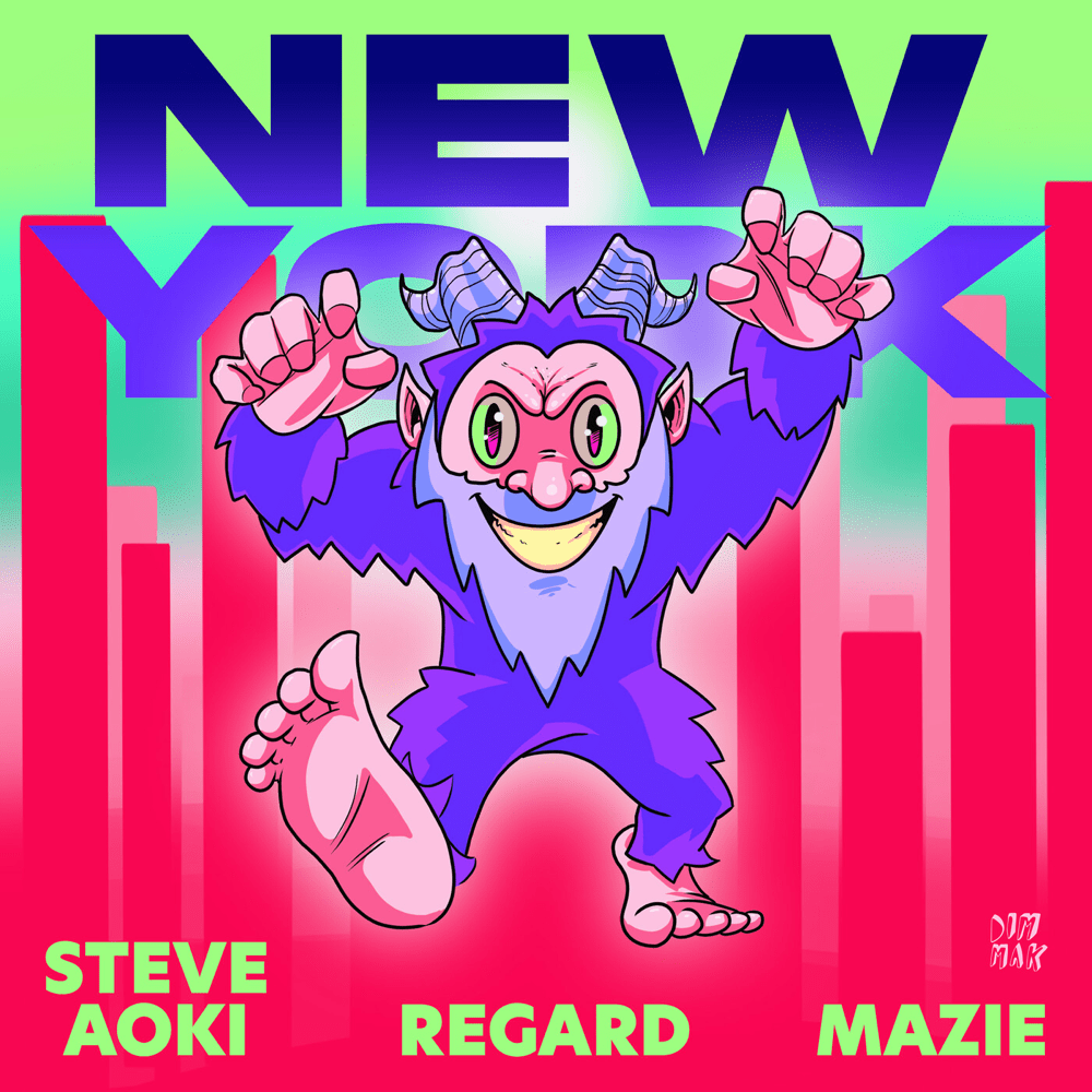 Album cover art for "New York" by Steve Aoki & mazie