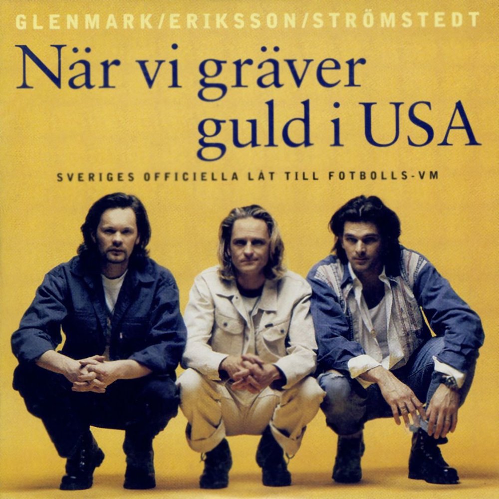 Album cover art for "När vi gräver guld i USA" by Eric Gadd
