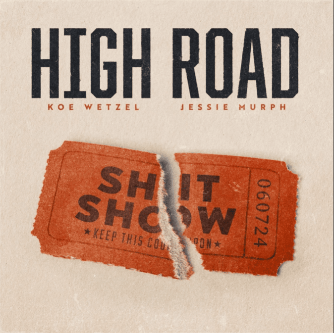 Album cover art for "High Road" by Koe Wetzel