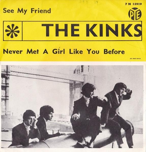 Album cover art for "Never Met a Girl Like You Before" by The Kinks