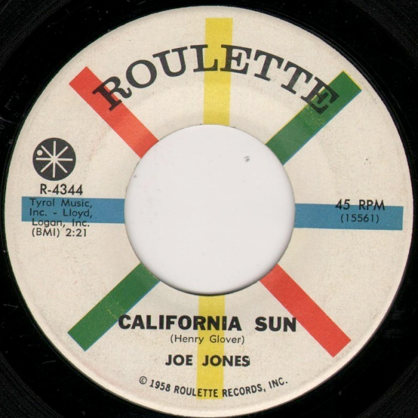 Album cover art for "California Sun" by Joe Jones