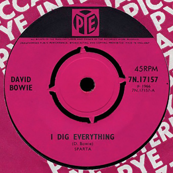 Album cover art for "I Dig Everything" by David Bowie