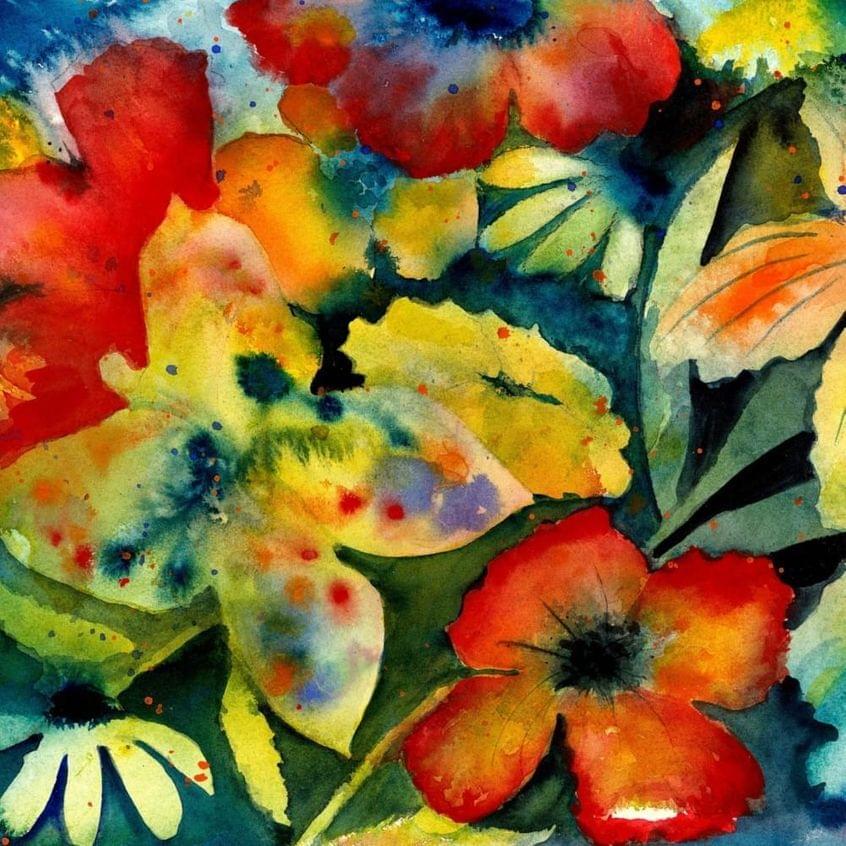 Album cover art for "red leaves, falling" by Adrianne Lenker