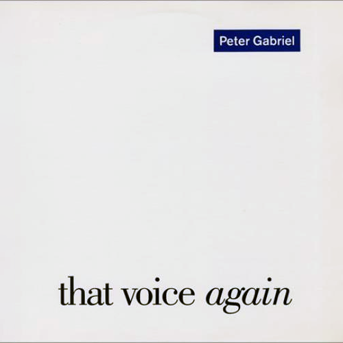 Album cover art for "That Voice Again" by Peter Gabriel