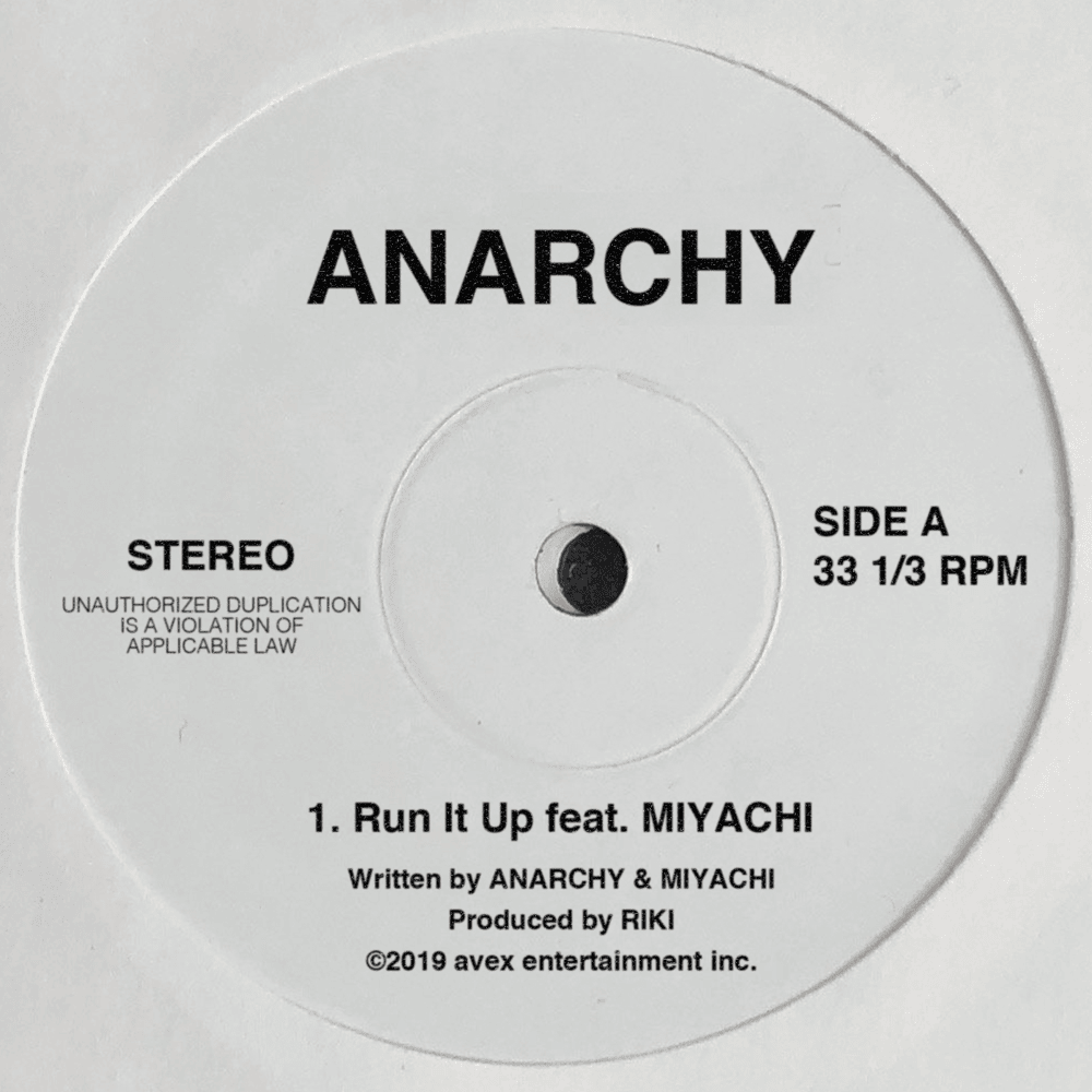 Album cover art for "Run It Up" by ANARCHY & MIYACHI