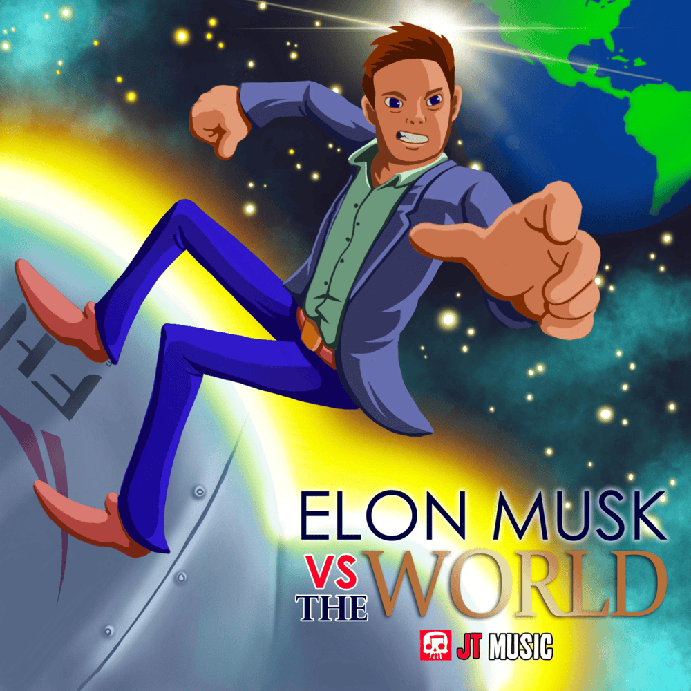 Album cover art for "Elon Musk vs The World" by JT Music & Divide Music
