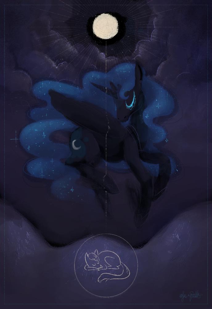 Album cover art for "Luna Comes to Me in a Dream" by Le Soldat Pony