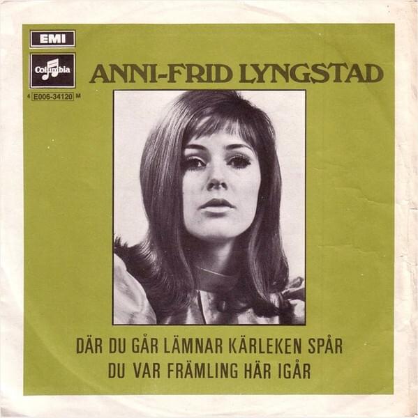Album cover art for "Där du går lämnar kärleken spår" by Anni-Frid Lyngstad