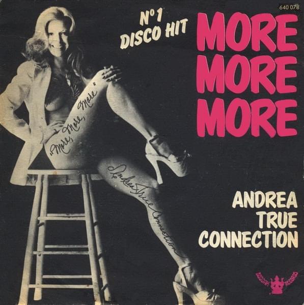 Album cover art for "More, More, More" by Andrea True Connection