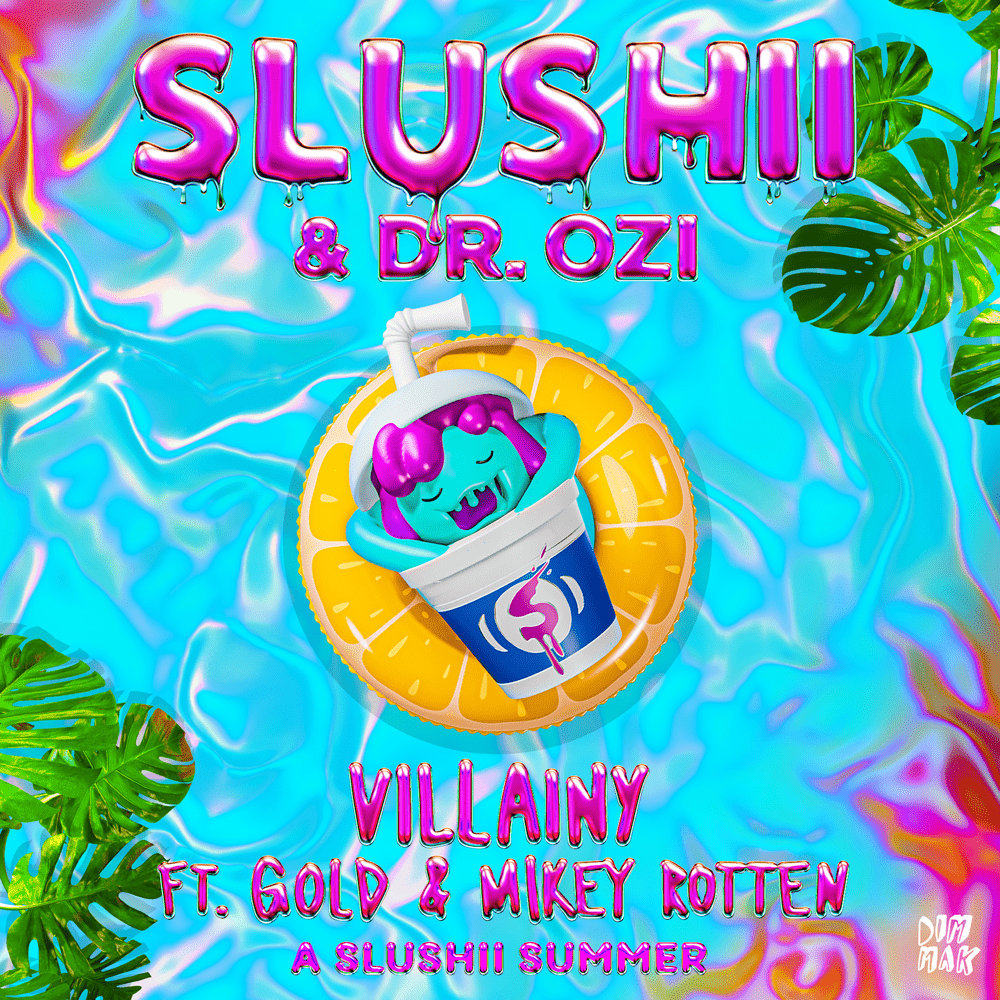Album cover art for "Villainy" by Slushii & Gold (Rapper) & Mikey Rotten