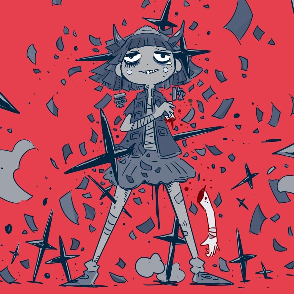 Album cover art for "🔪, 🔪, 🔪 (Knife, Knife, Knife)" by きくお (Kikuo) & 初音ミク (Hatsune Miku)