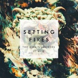 Album cover art for "The Chainsmokers & XYLØ - Setting Fires (हिंदी अनुवाद)" by Genius Hindi Translations (हिंदी अनुवाद)