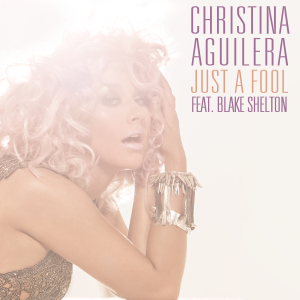 Album cover art for "Just a Fool" by Christina Aguilera & Blake Shelton
