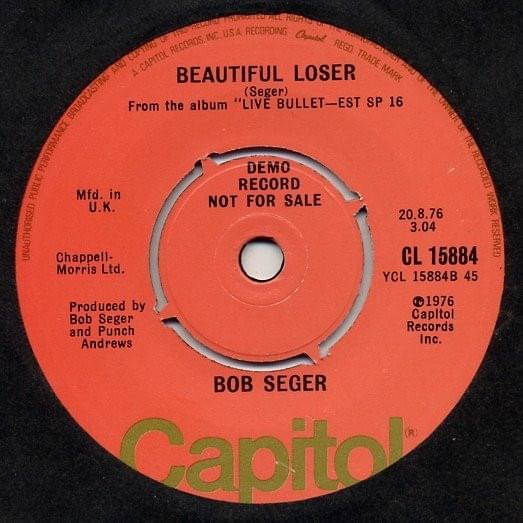 Album cover art for "Beautiful Loser (Live)" by Bob Seger