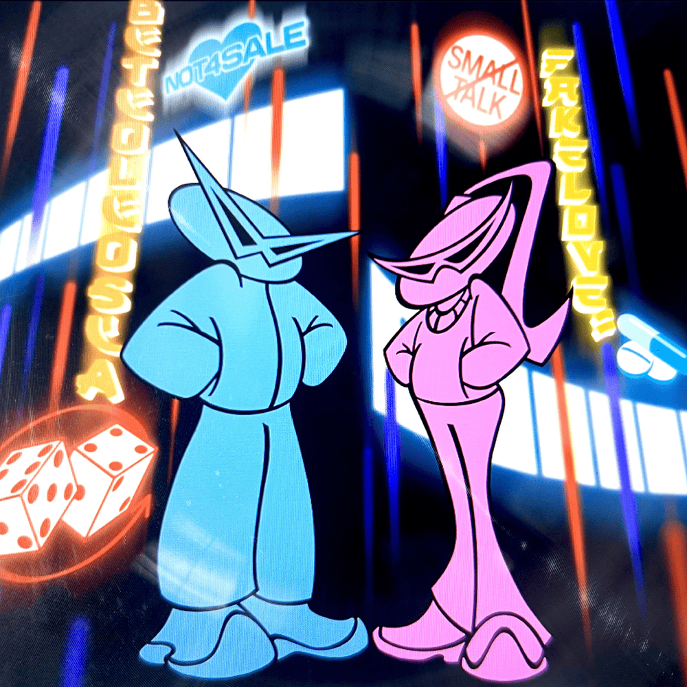 Album cover art for "FAKELOVE" by Beteo & Young Leosia
