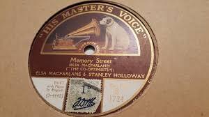 Album cover art for "Memory Street" by Elsa Macfarlane & Stanley Holloway