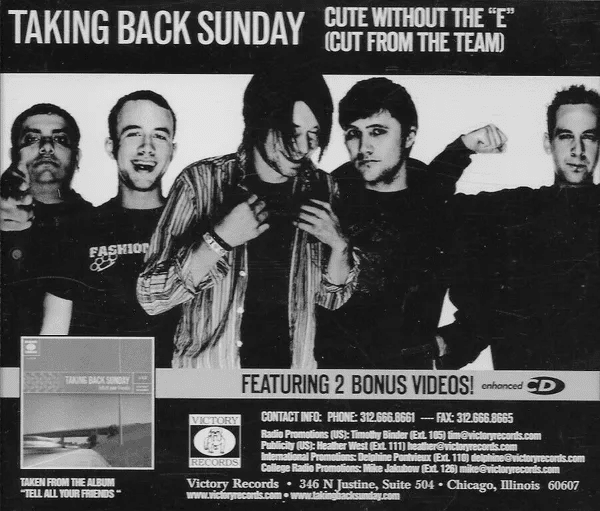 Cute Without the ‘E’ (Cut from the Team) by Taking Back Sunday
