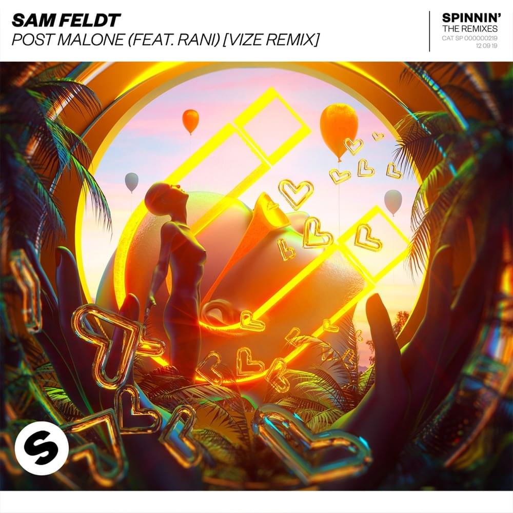 Album cover art for "Post Malone [VIZE Remix]" by Sam Feldt & RANI