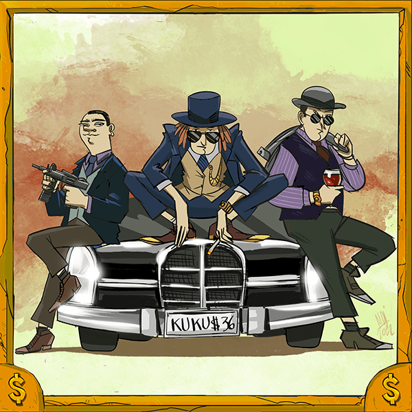Album cover art for "Bonnie & Clyde" by KUKU$