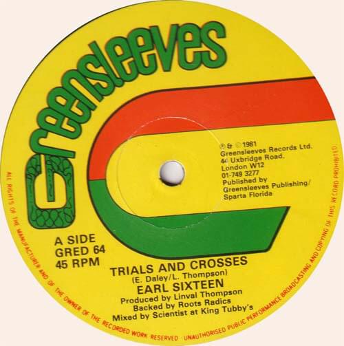 Album cover art for "Trials And Crosses (12" Mix)" by Earl 16