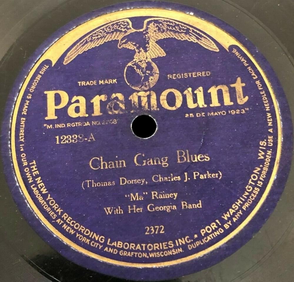 Album cover art for "Chain Gang Blues" by Ma Rainey