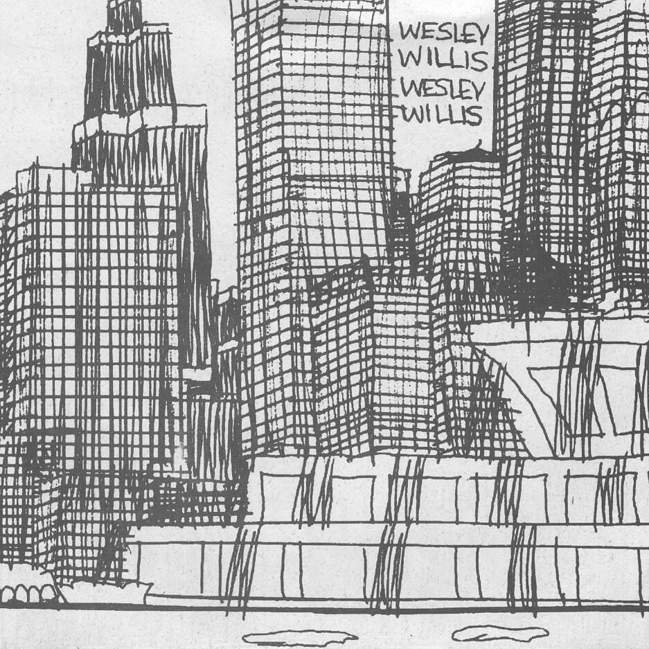 Album cover art for "Blues Traveler" by Wesley Willis