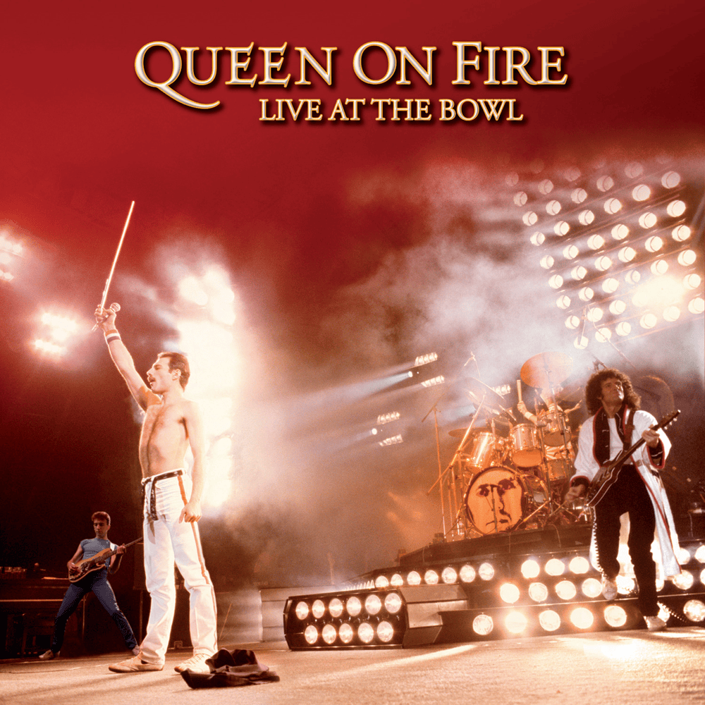 Album cover art for "Dragon Attack (Live at the Milton Keynes Bowl, 5th June 1982)" by Queen