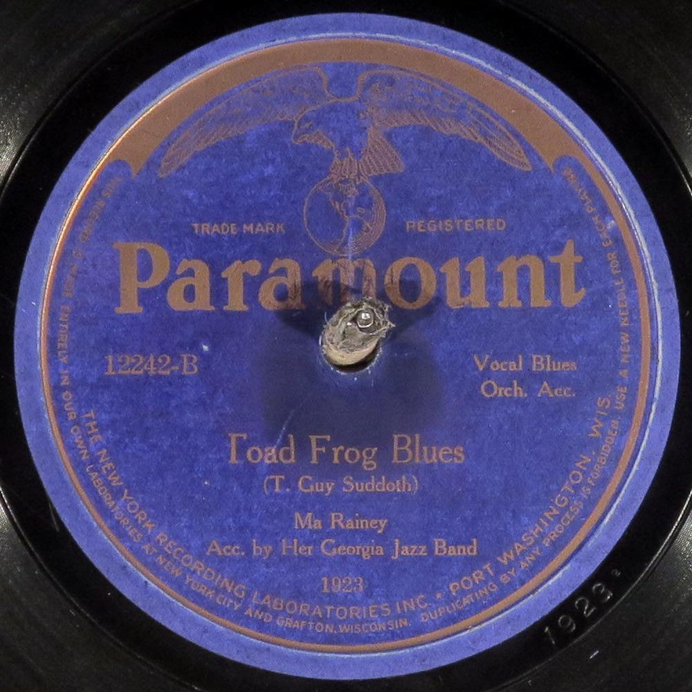 Album cover art for "Toad Frog Blues" by Ma Rainey