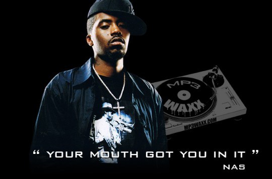 Album cover art for "Your Mouth Got You in It" by Nas