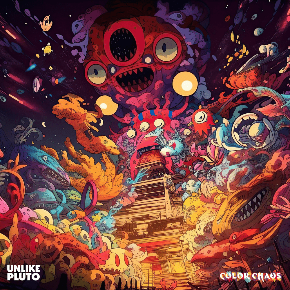 Album cover art for "Color Chaos" by Unlike Pluto