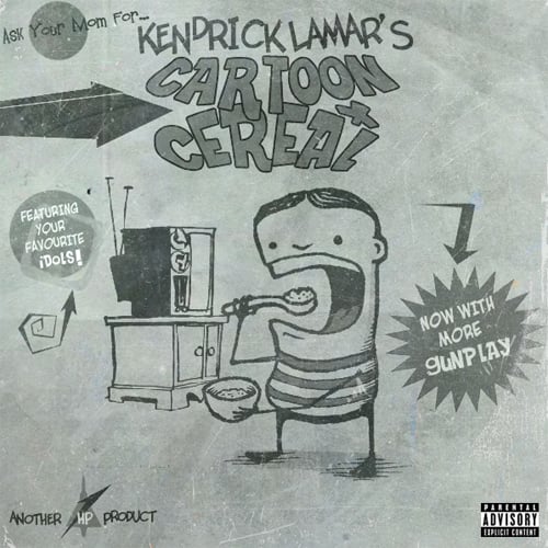 Album cover art for "Cartoon & Cereal" by Kendrick Lamar & Gunplay