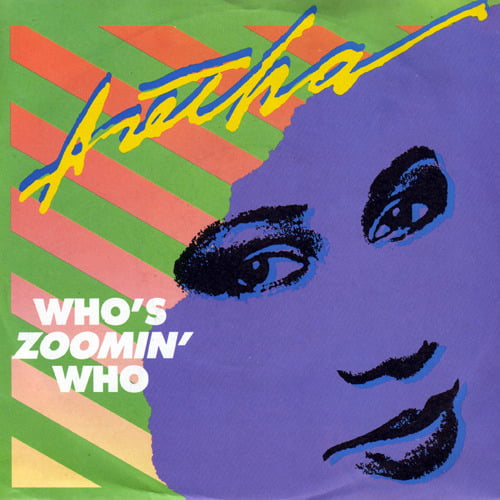 Album cover art for "Who’s Zoomin’ Who" by Aretha Franklin