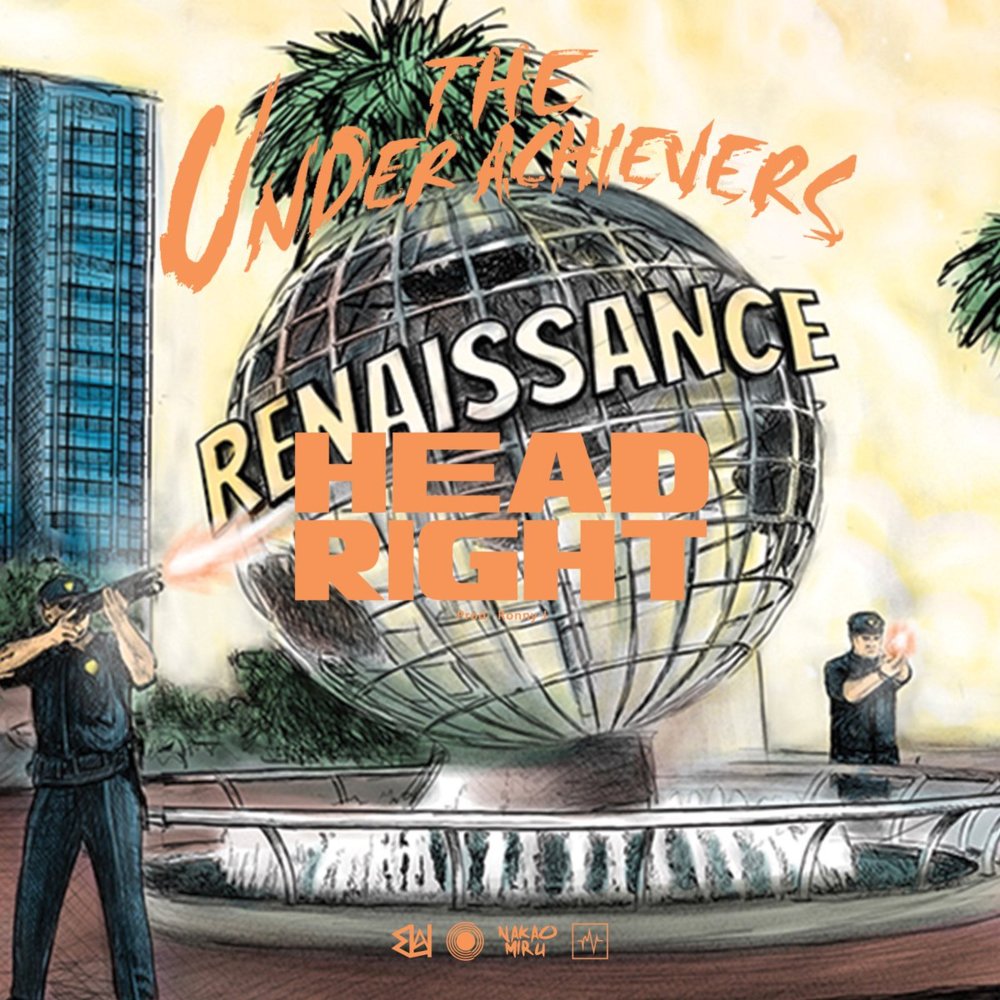 Album cover art for "Head Right" by The Underachievers
