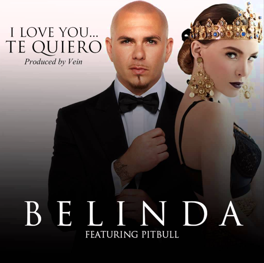 Album cover art for "I Love You... Te Quiero" by Belinda & Pitbull