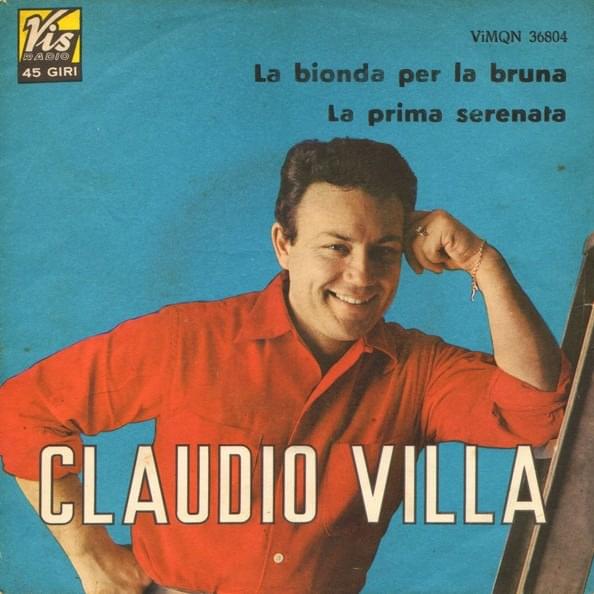 Album cover art for "La bionda per la bruna" by Claudio Villa