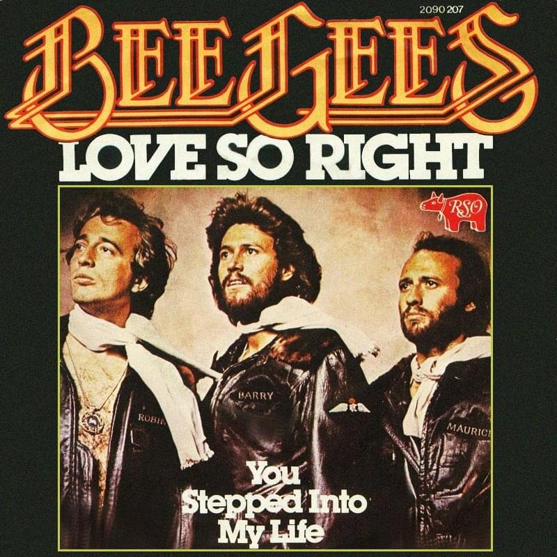 Album cover art for "Love So Right" by Bee Gees