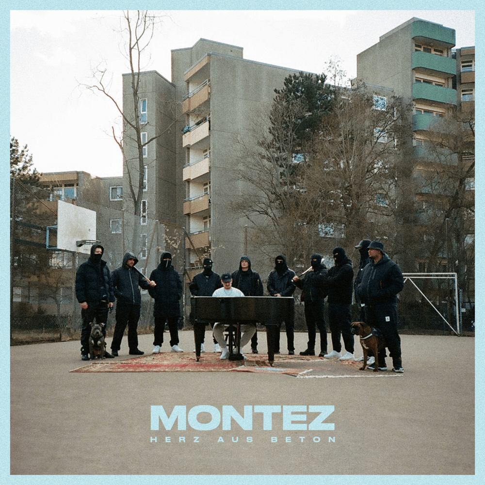 Album cover art for "Herz aus Beton" by Montez