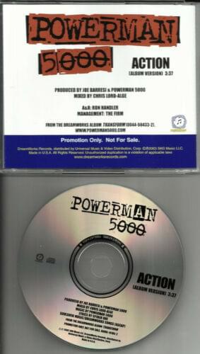 Album cover art for "Action" by Powerman 5000