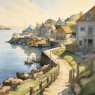 Album cover art for "​harbor walk" by Enluv