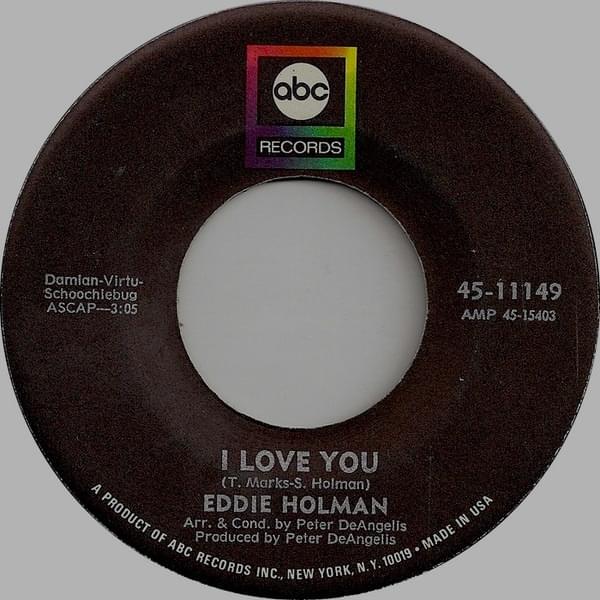 I Love You by Eddie Holman