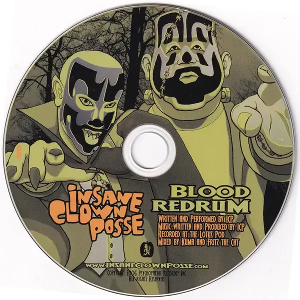 Album cover art for "Blood Red Rum" by Insane Clown Posse