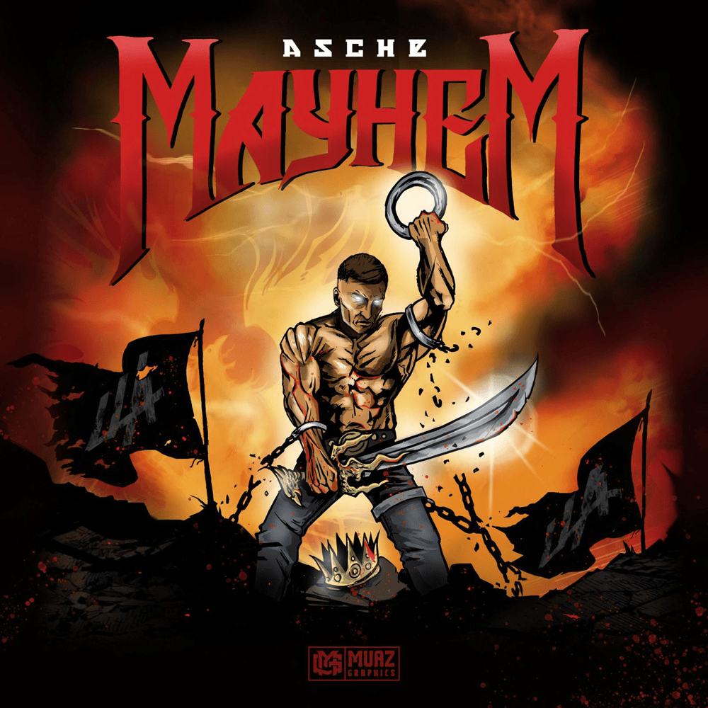 Album cover art for "Mayhem" by Asche