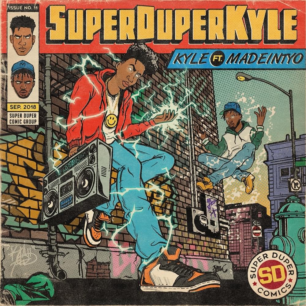 Album cover art for "SUPERDUPERKYLE" by KYLE & MadeinTYO