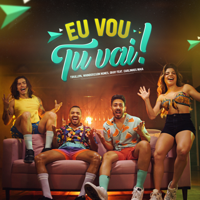 Album cover art for "Eu Vou Tu Vai" by Tirullipa & Carlinhos Maia