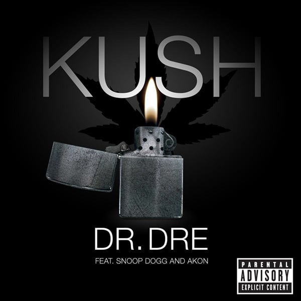 Album cover art for "Kush" by Dr. Dre & Akon & Snoop Dogg